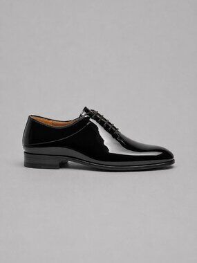 Men's Lagos Patent Formal Lace Up Shoes - Black